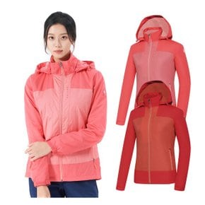 1863JK690W 바람막이 생활 방수 후드 멜란지 스포티 여성 등산 자켓