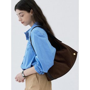 [리퍼브]Suede Daily Hobo Bag _Royal Brown