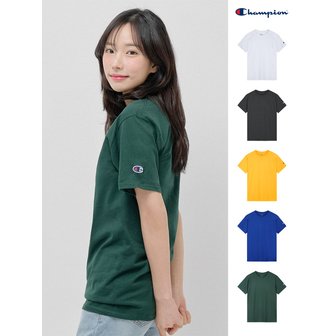챔피온 무지 반팔 티셔츠 남녀공용 기본티 T425