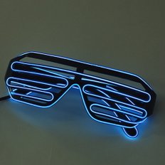 LED 리얼 EL와이어 안경 (블루)