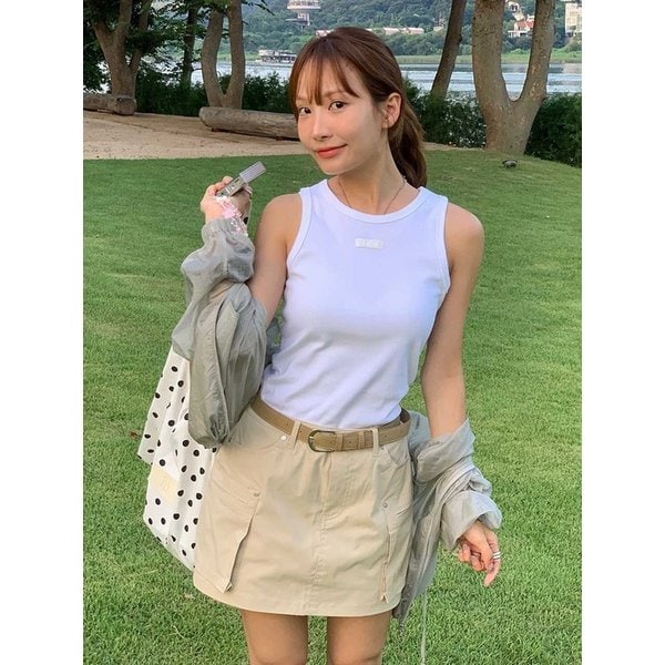 [유니 PICK]BASIC ESSENTIAL SLEEVELESS TOP WT