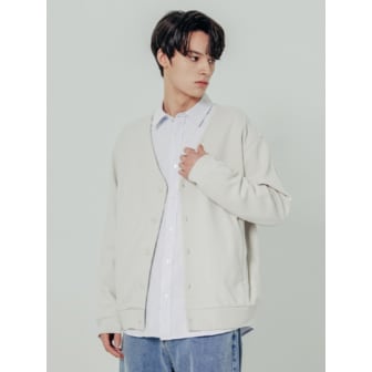 애드호크 23 SS 남성 와플 조직 다이마루 가디건 (LT-BEIGE)