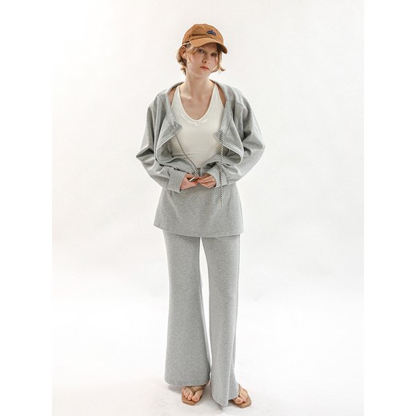 MJ_Casual hood two-piece set_GRAY