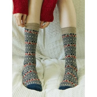 바나나시스터즈 그레텔 노르딕 울 니트 삭스 3color