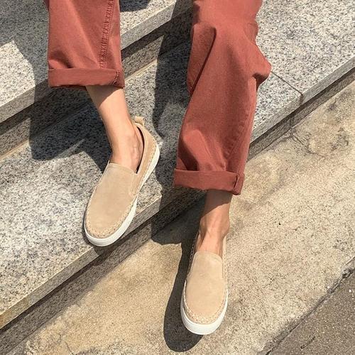[BELLA.DOI] 소가죽 슬립온 스웨이드 여성단화 3.5cm(3)