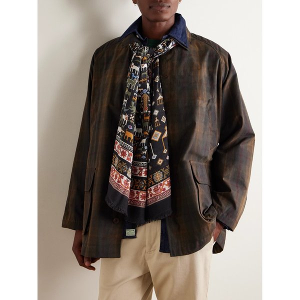 드레익스 프레이드 프린트 울 실크 블렌드 스카프 46376663162925845