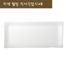 접시 사각접시 생선접시 긴접시 그릇 직사각접시 4호 (W2915AC)