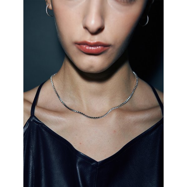 [925 silver] Un.silver.210 / ronde dew necklace (silver)