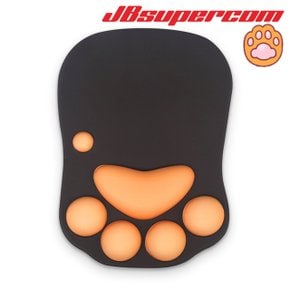 고양이 발 젤 마우스패드 손목보호 받침대 7NC NP-501 블랙 - JBSupercom