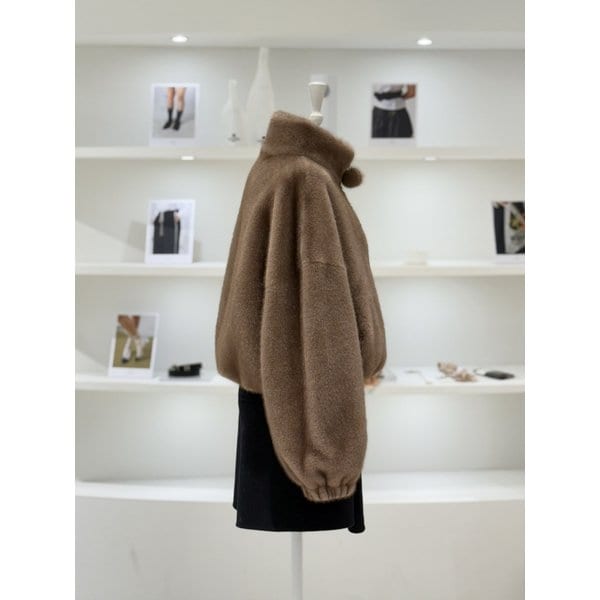 [여주점] 여성 퍼 하이넥 집업 자켓 (L254PSG760)