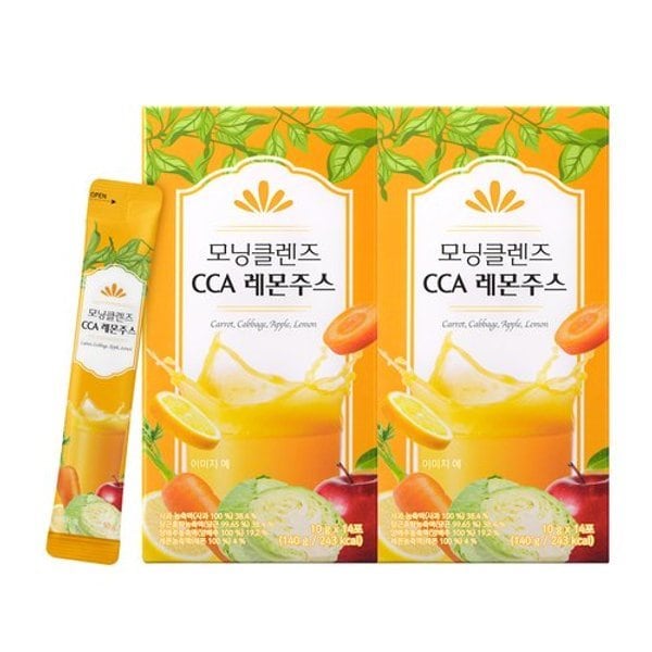 [정가 36,000원] 모닝클렌즈 김수현 CCA 레몬주스 14포x2...