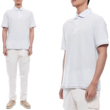 브루넬로쿠치넬리 25SS 남성 페이크 레이어드 폴로 반팔티셔츠 (ME8543966 CAG87 25S)