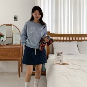여성 허리밴딩 다이아 퀄팅 패딩 미니 스커트