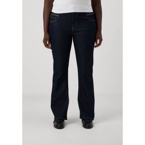 4998348 ONLY Carmakoma CARSANDRA ZIP BOX - Flared Jeans dark blue