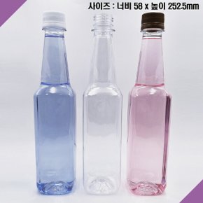 {보틀스} 500ml 500미리 페트병 PET병 사각 와인 주스 우유 콩물 식혜 요거트 그릭 플라스틱병 공병