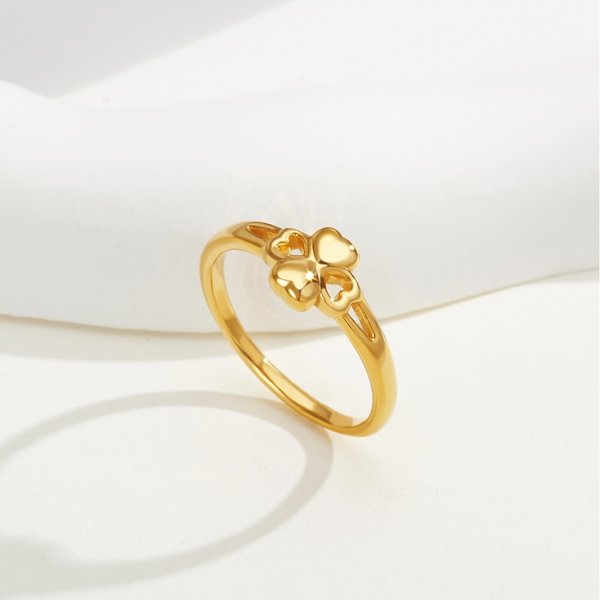 24K 순금 반지 99.9 행운의 네잎클로버 루케 반지 재물운
