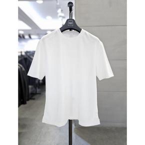 세이브존03 바쏘옴므 25 화이트 면혼방 베이직 라운드넥 반팔 티셔츠 W (S32378674)