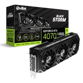 e_ 이엠텍 지포스 RTX 4070 Ti SUPER BLACK STORM OC D6X 16GB