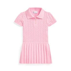 랄프 로렌 베이비 여아 미니 케이블 코튼 블렌드 폴로 드레스(CWPODRSF3D20663650)
