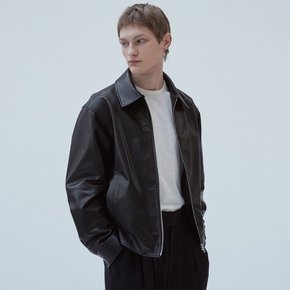 European Lambskin Overfit Minimal Blouson