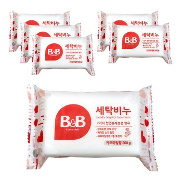 비앤비 유아 세탁비누 200g 카모마일 X 6개/ 아기빨래