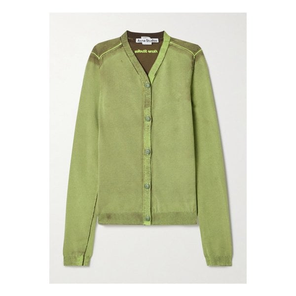 그라데이션 스트레치 저지 가디건 그린 1647597326701931