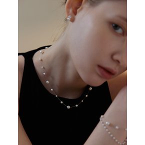 [목걸이+2pcs 팔찌 SET 구성][연말 스페셜 6mm+10mm 진주귀걸이 증정]  Bubble pearl SET