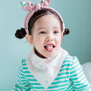 유아동 양면 스카프빕 턱받이 추운 간절기 얼집답례품 아동 핑크 홀수 목도리 넥워머 스카프