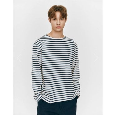 지오다노 NEW 남자 릴렉스핏 스트라이프 긴팔티025520