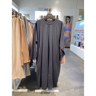 애니바디 여성 긴팔 루즈핏 원피스_땡  ANLP252Y1