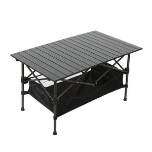 오너클랜 캠핑 대형 롤테이블 메쉬 수납 폴딩 접이식 테이블
