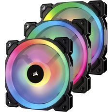 미국 커세어 ARGB 팬 PC팬 Corsair LL Series LL120 RGB 120mm Dual Light Loop LED PWM Fan 3 P