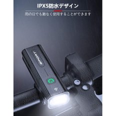 BOSIWO 2600 mAh 1000 USB LED IPX5 PSE 자전거 라이트 대용량 루멘 충전식 헤드