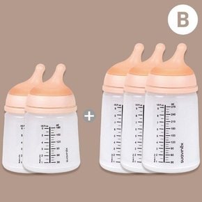 프리미엄 출산준비세트B 실리콘젖병 180ml 2P+270ml 3P