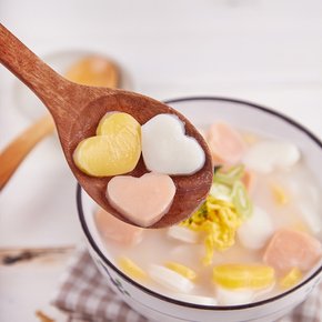 하트모양 3색 쌀 떡국떡 500g