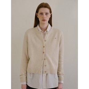 Classic knit cardigan Beige