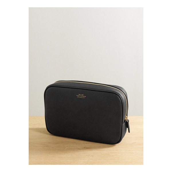 스마이슨 파나마 오거나이저 테크 텍스처 가죽 파우치 블랙 1647597295049525