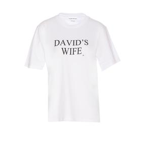 [해외배송] 24 F/W 빅토리아 베컴 SLOGAN DAVIDS WIFE 티셔츠 TS005886A/6 B0011389648