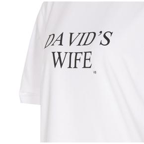 [해외배송] 24 F/W 빅토리아 베컴 SLOGAN DAVIDS WIFE 티셔츠 TS005886A/6 B0011389648