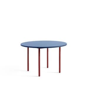 헤이 HAY Two Colour Table 투 컬러 테이블 Ø120 x H74 블루 워터베이스 래커드 / 마룬 레드