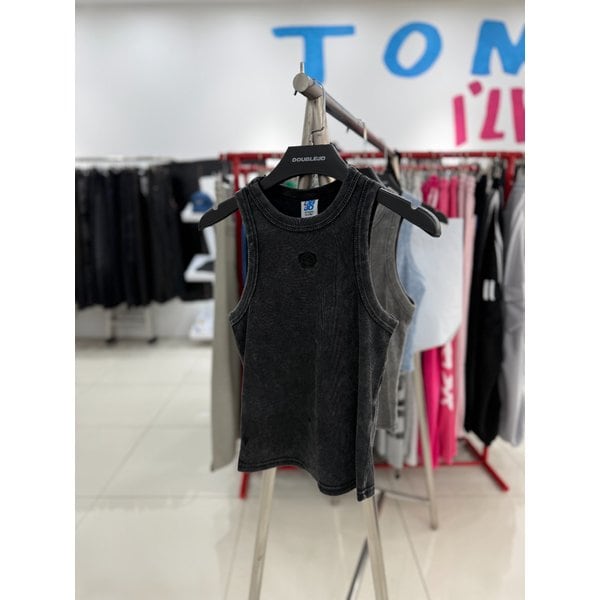 [여주점] 크롭핏W피그골지나시,여성크롭나시,BK컬러JHZZ11401