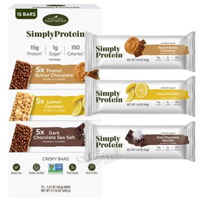 심플리 프로틴 바 버라이어티팩 40gX15개 SIMPLY PROTEIN CRISPY BARS