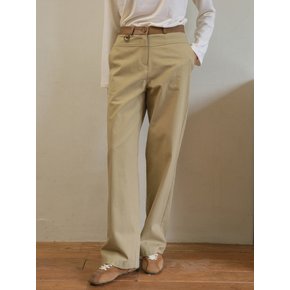 Auburn leather waist pants_Beige(O25-PT12)