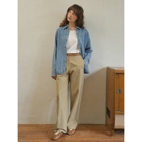 Auburn leather waist pants_Beige(O25-PT12)