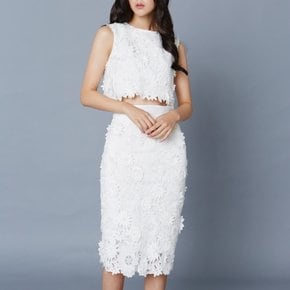 [클레어드룬] FLORAL LACE SKIRT