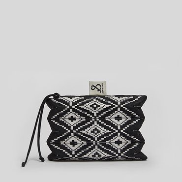 조셉앤스테이시 Lucky Pleats Pouch S Pattern Seed Black (0JSN5PC40104F)