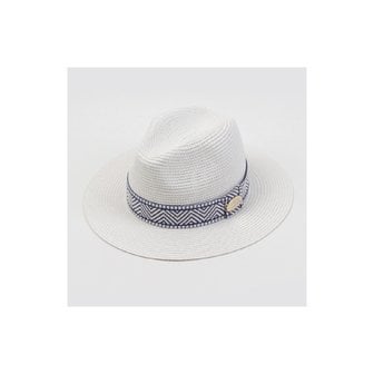 유니버셜케미스트리 Blue Mono Line Summer White Fedora