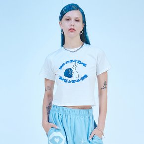 토끼 크롭 티셔츠 화이트 RABBIT CROP TSHIRTS WH