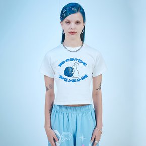 토끼 크롭 티셔츠 화이트 RABBIT CROP TSHIRTS WH