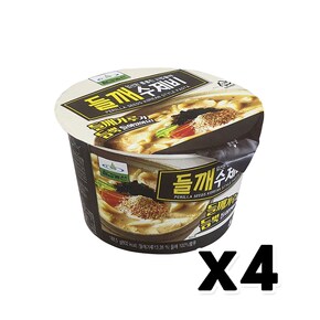 칠갑농산 들깨수제비 고소담백쫄깃 즉석컵용기 188.5g x 4개